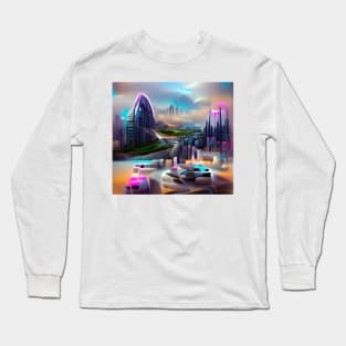 Futuristic Advanced City Long Sleeve T-Shirt